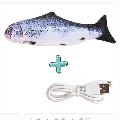Cat USB Charger Toy Fish Interactive Electric