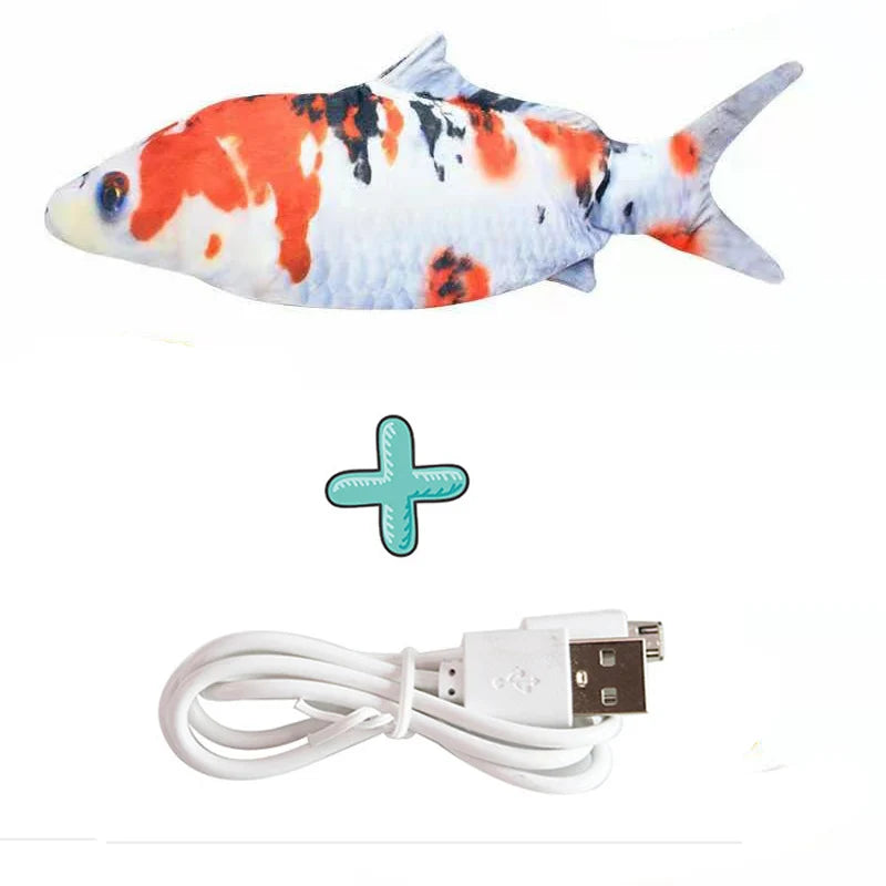 Cat USB Charger Toy Fish Interactive Electric