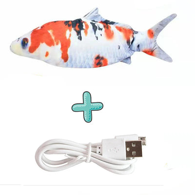 Cat USB Charger Toy Fish Interactive Electric
