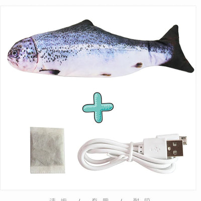 Cat USB Charger Toy Fish Interactive Electric
