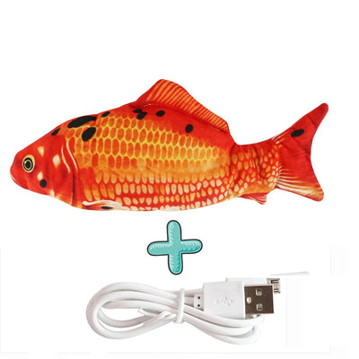 Cat USB Charger Toy Fish Interactive Electric