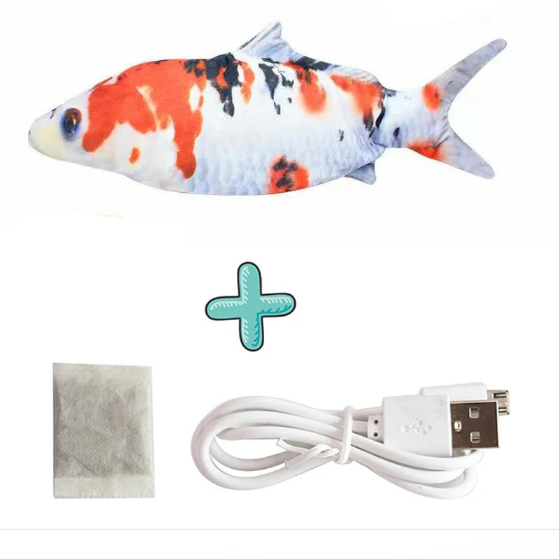 Cat USB Charger Toy Fish Interactive Electric