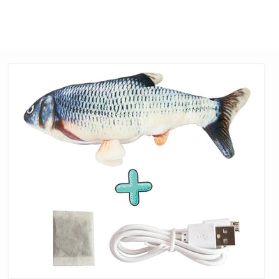 Cat USB Charger Toy Fish Interactive Electric