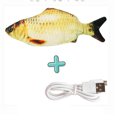 Cat USB Charger Toy Fish Interactive Electric