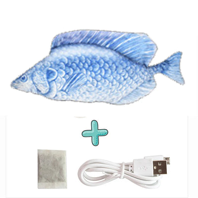 Cat USB Charger Toy Fish Interactive Electric