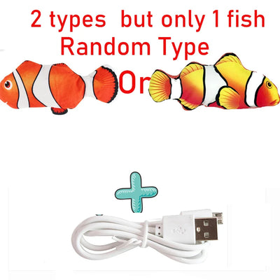 Cat USB Charger Toy Fish Interactive Electric