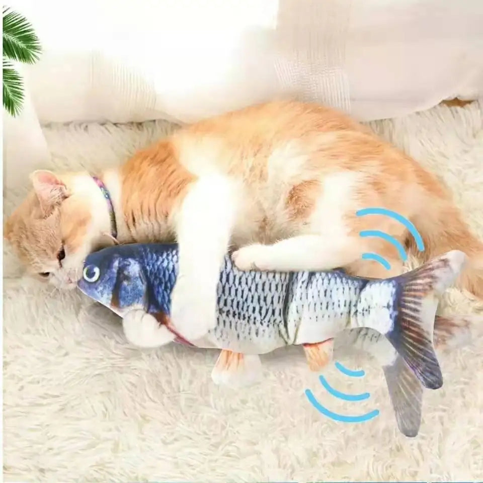 Cat USB Charger Toy Fish Interactive Electric