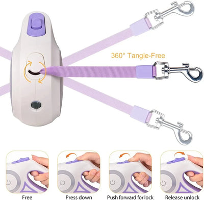 Automatic Retractable Dog Leash  Flashlight,