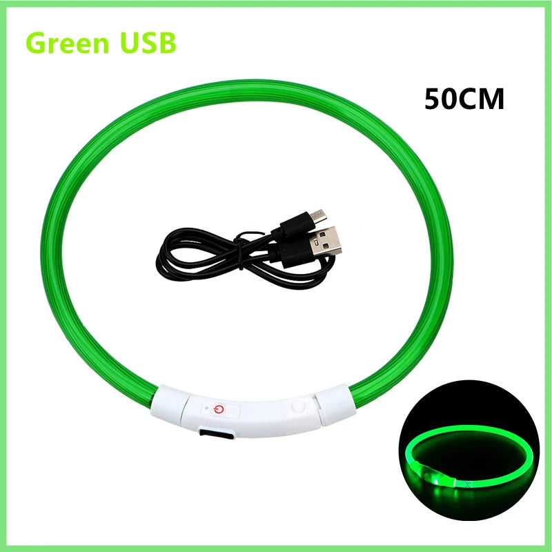 USB Rechargeable Luminous Collar Adjustable