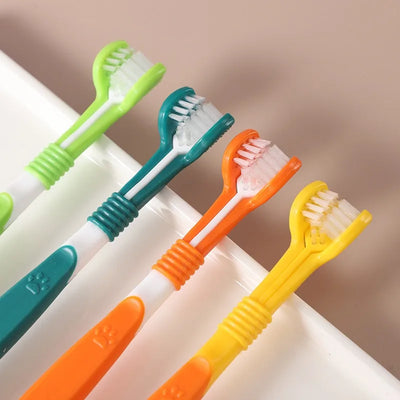 Sided Pet Toothbrush Dog Plastic Toothbrush