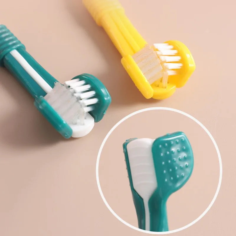 Sided Pet Toothbrush Dog Plastic Toothbrush
