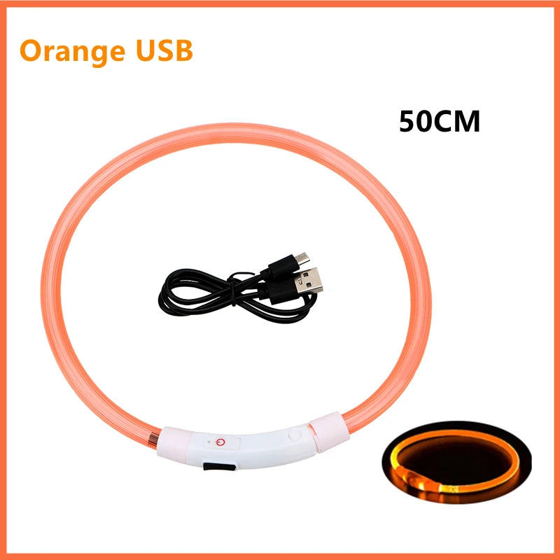 USB Rechargeable Luminous Collar Adjustable