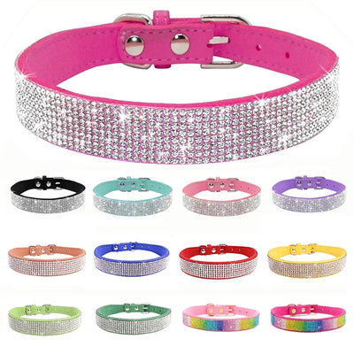 Dog Collar Crystal Glitter Rhinestone Pet