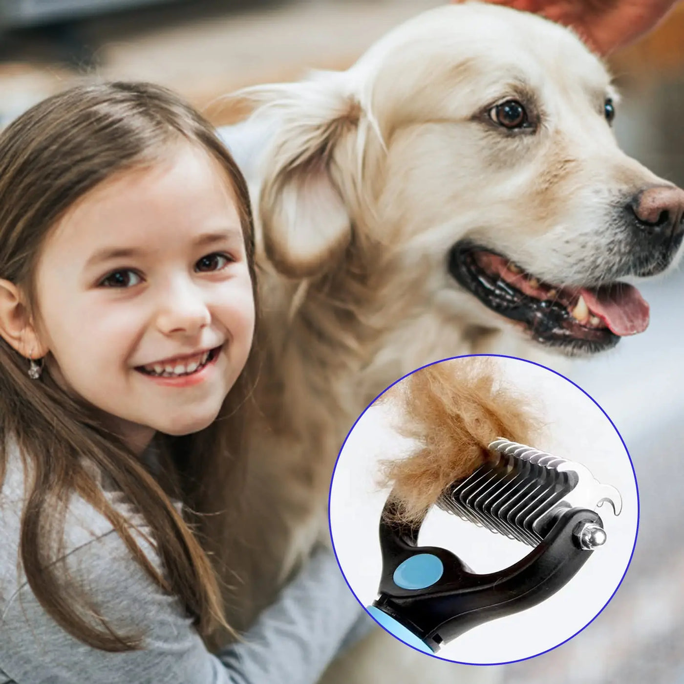 Professional Pet Deshedding Brush Dog Hair
