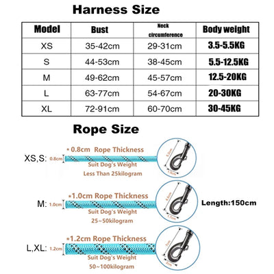 Pet Dogs Adjustable Harness Small and Large