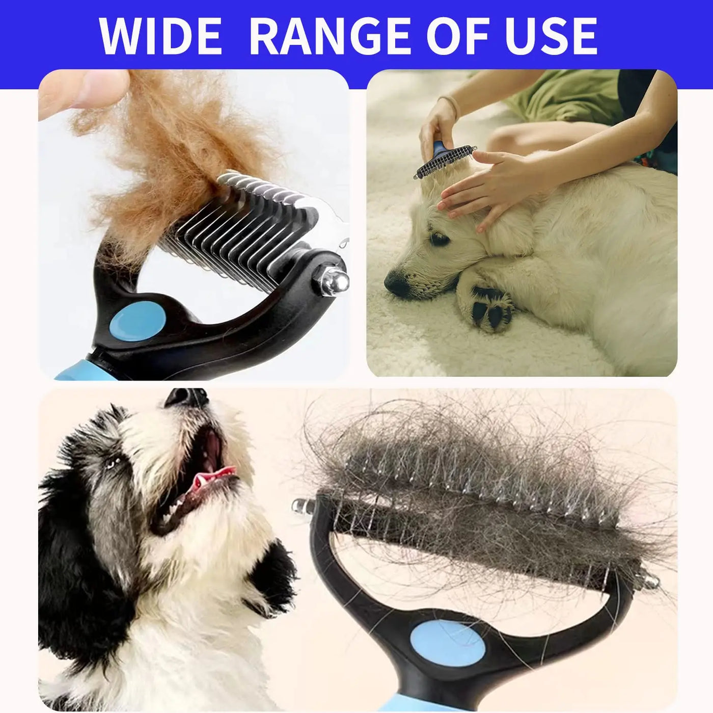 Professional Pet Deshedding Brush Dog Hair