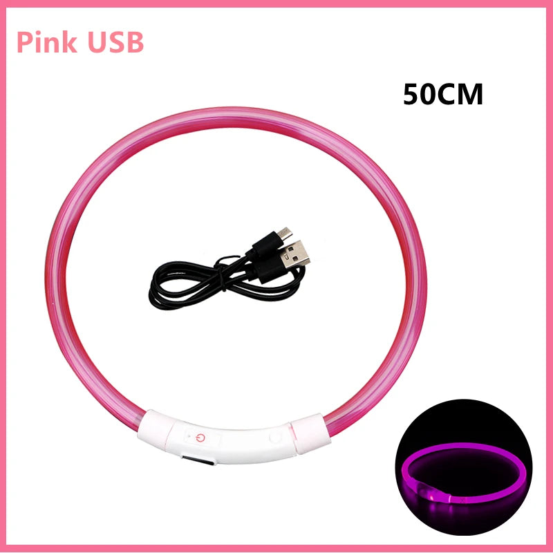 USB Rechargeable Luminous Collar Adjustable
