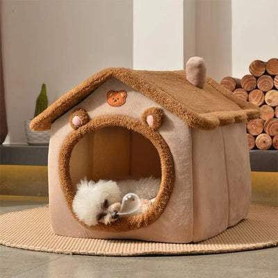 Foldable Pet House Removable Washable Cat