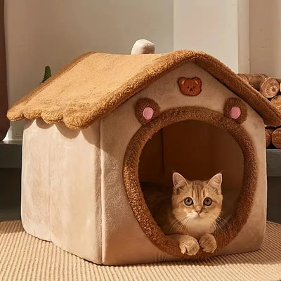 Foldable Pet House Removable Washable Cat
