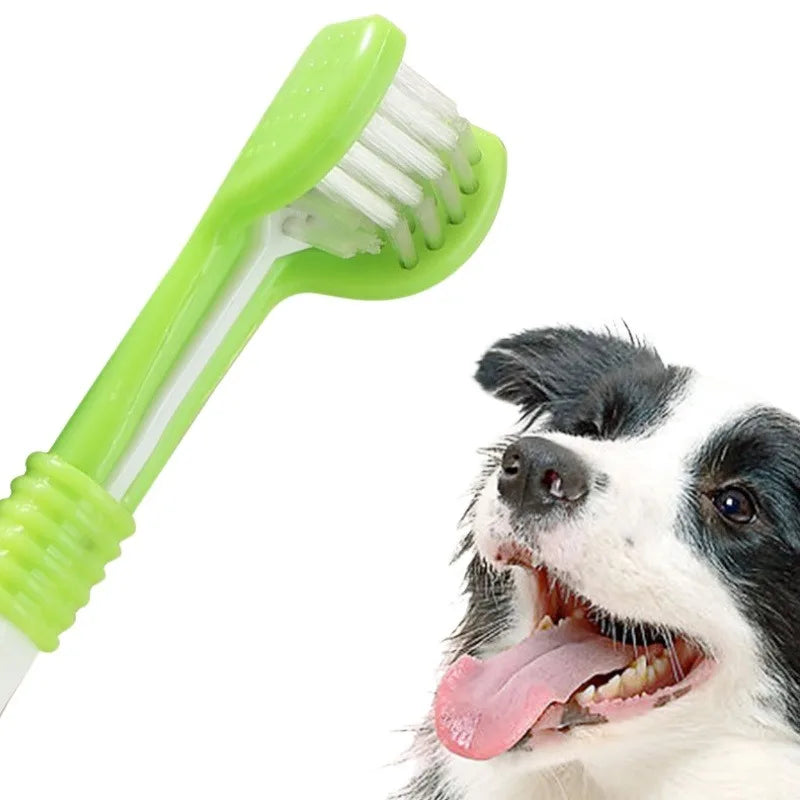 Sided Pet Toothbrush Dog Plastic Toothbrush