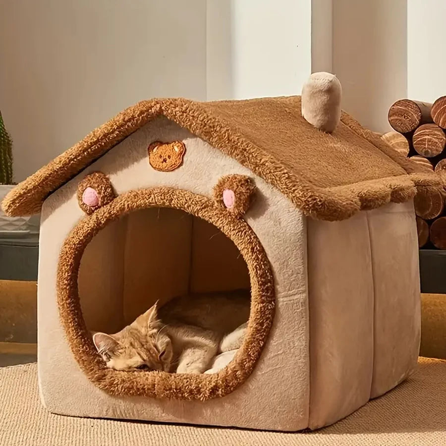 Foldable Pet House Removable Washable Cat