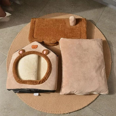Foldable Pet House Removable Washable Cat