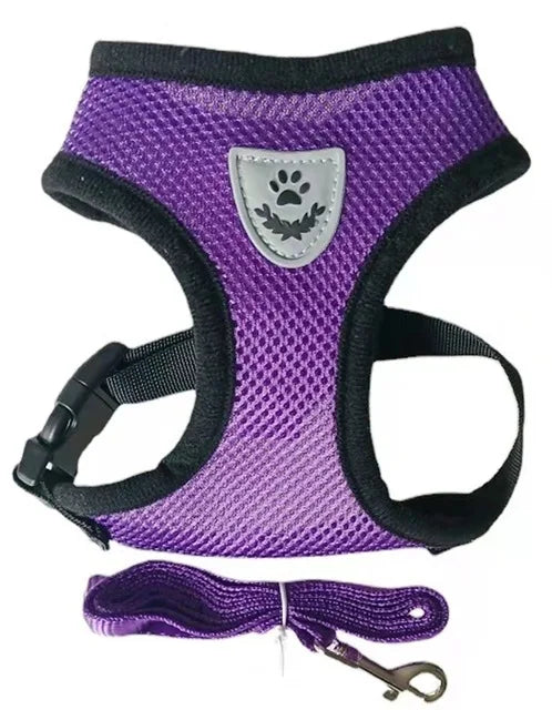 Cat Dog Harness with Lead Leash Adjustable