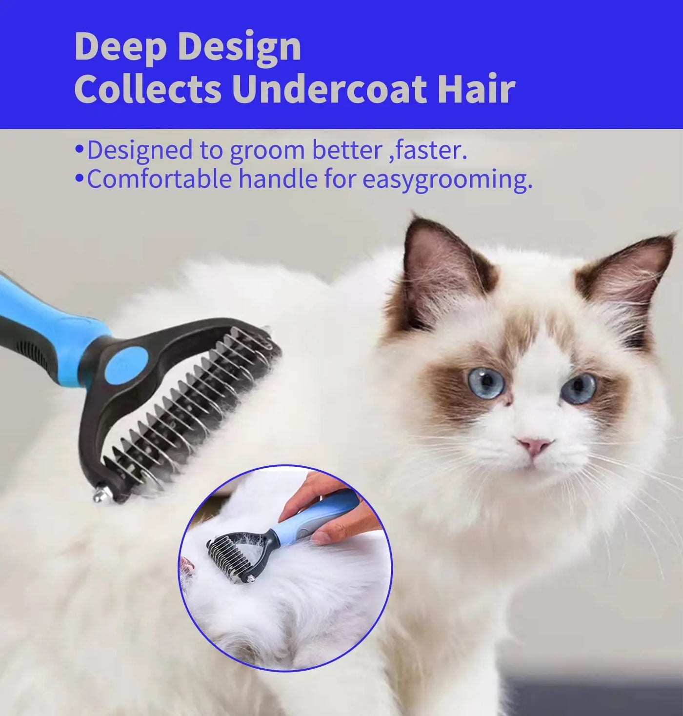 Professional Pet Deshedding Brush Dog Hair