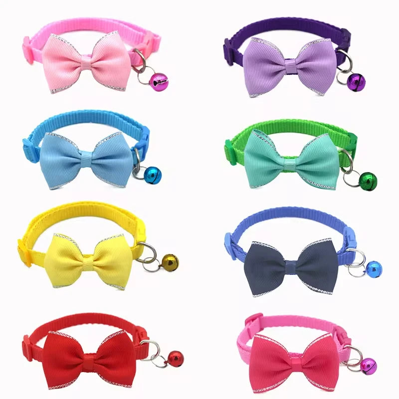 Pet Collars New Pet Bow Bell Collars Cute