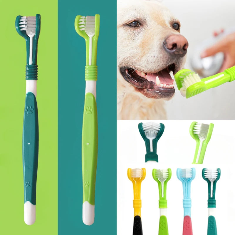 Sided Pet Toothbrush Dog Plastic Toothbrush