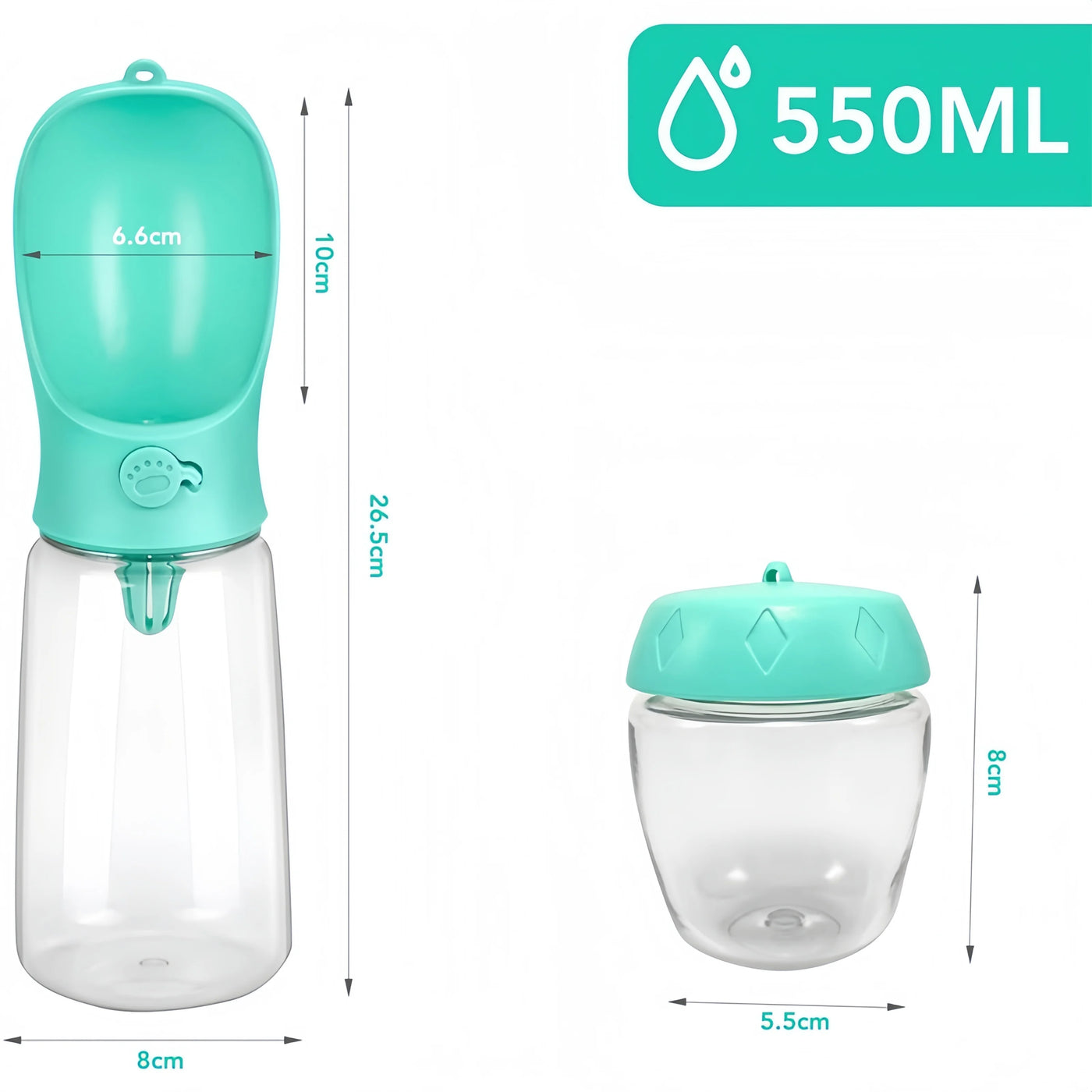 Pets Water Bottle Portable Food Grade Material