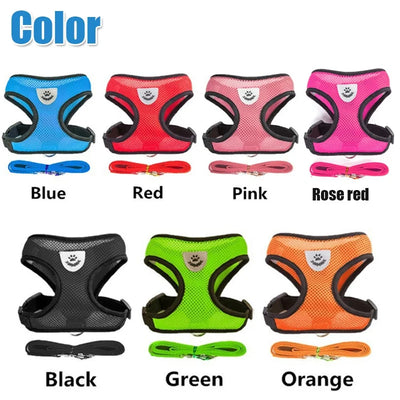 Cat Dog Harness with Lead Leash Adjustable