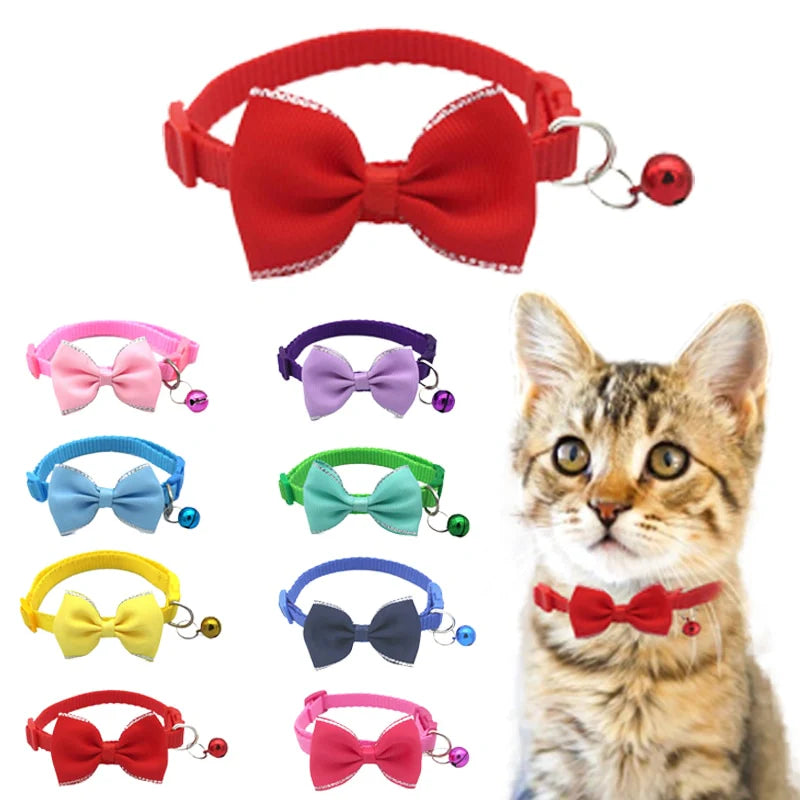 Pet Collars New Pet Bow Bell Collars Cute